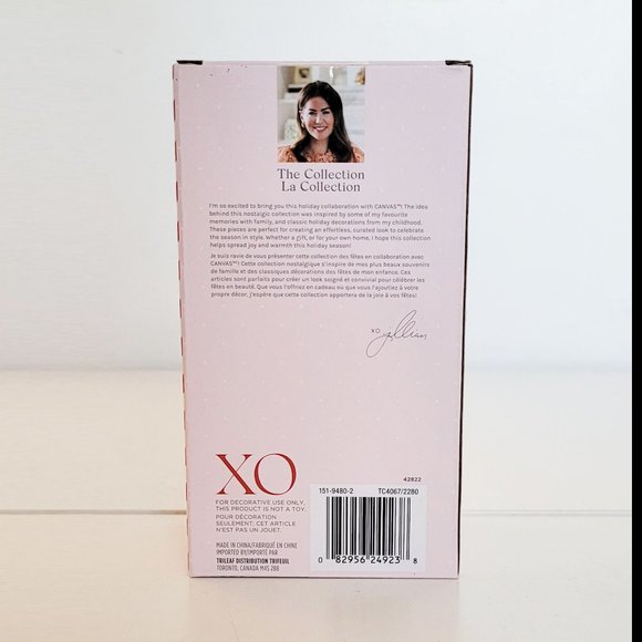 Jillian Harris X CANVAS Girl with Christmas Presetns Glass Ornament NEW - Picture 4 of 12